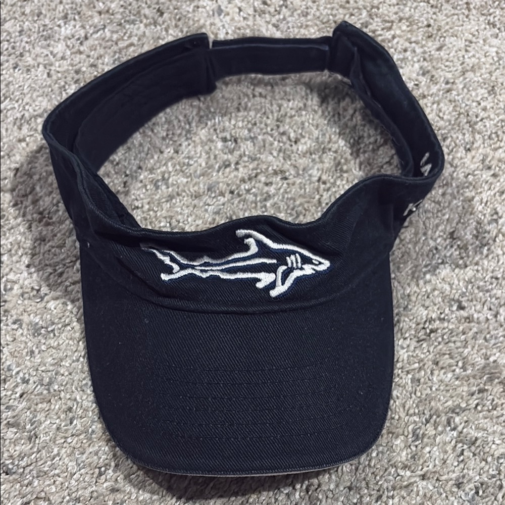Black Del Sol Shark Embroidered Visor